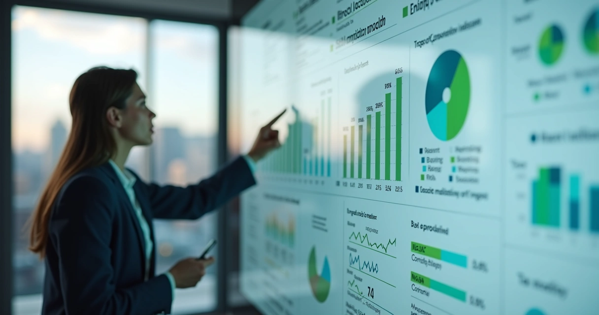 Painel digital com indicadores de impacto social e financeiro 